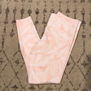 Athleta Pink and White Leggings